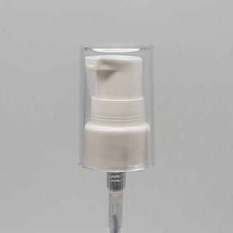 20mm 410 WHITE PUMP WITH OVERCAP OVER CLOSURE (0.4ml)