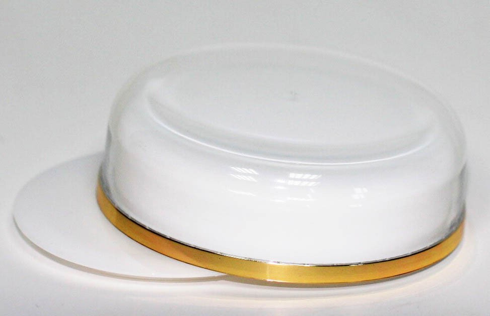 58mm LID & SHIVE FOR 55ml WHITE EPE GOLD BAND