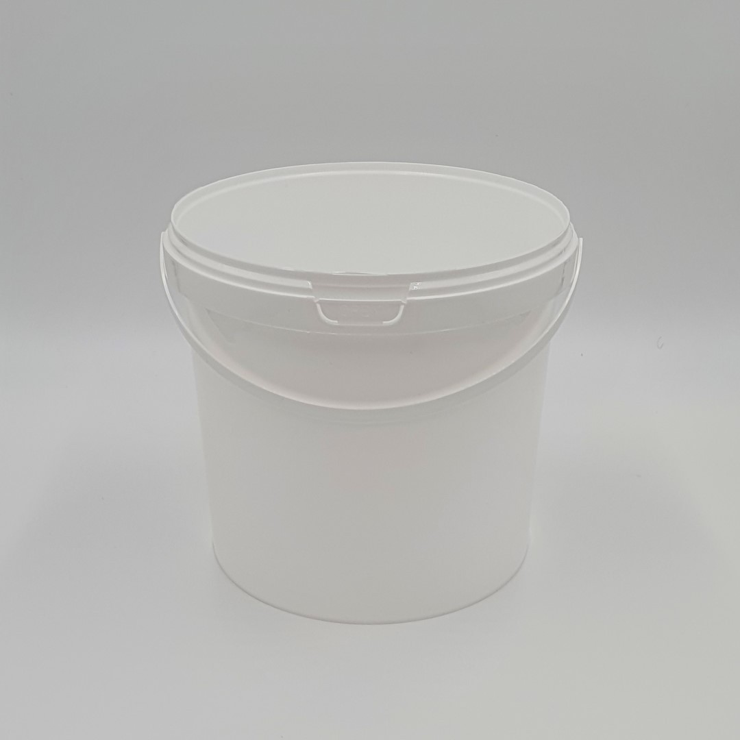 White Plastic Buckets, Plastic Handle and T/E Lid
