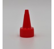 24mm 410 2 PART SPOUTED CAP SCREW TOP RED & EPE LINER