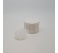 28mm 410 2 PEICE CRC WHITE WITH ONE HOLE PLUG
