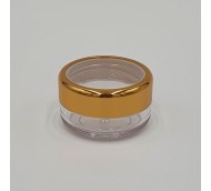 10ml SQUAT OPAL CLEAR JAR & GOLD / NATURAL LID