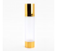 100ml AIRLESS DISPENSER FROSTED & GOLD