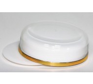 58mm LID & SHIVE FOR 55ml WHITE EPE GOLD BAND