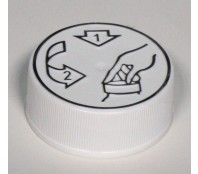 38mm 400 WHITE CLIC LOC CAP WITH IHS LINER FOR HDPE