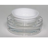 15ml ACRYLIC/PP CLEAR & WHITE JAR 
