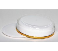 LID & SHIVE FOR 15/30ml WHITE EPE GOLD BAND