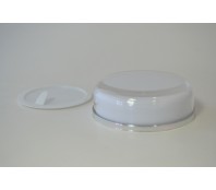 LID & SHIVE FOR 15/30ml WHITE SILVER BAND