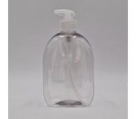 500ml CLEAR PET ROUND SHOULDER & SD20 RIBBED PUMP (2ml)