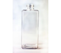 200ml BEVELLED SQUARE CLEAR PET 24mm 410